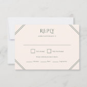 Evergreen Diamond Wedding RSVP Card Karte (Vorderseite)