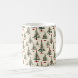 Evergreen Dreams: Ein Wald mit Weihnachtsbäumen Kaffeetasse