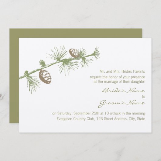 Evergreen Einladung (Vorne/Hinten)