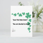 "Evergreen Elegance - Custom Clover Border" Save The Date (Stehend Vorderseite)