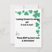 "Evergreen Elegance - Custom Clover Border" Save The Date (Rückseite)