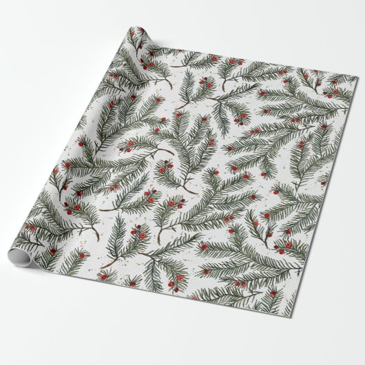 Evergreen Elegance Geschenkpapier (Ungerollt)