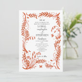 Evergreen Elegance Wedding Einladung (Stehend Vorderseite)