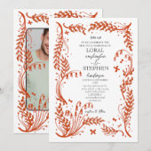 Evergreen Elegance Wedding Einladung (Vorne/Hinten)