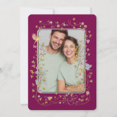 Evergreen Elegance Wedding Einladung (Rückseite)