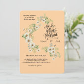 Evergreen Elegance Wedding Einladung (Stehend Vorderseite)