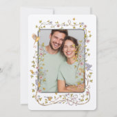 Evergreen Elegance Wedding Einladung (Rückseite)