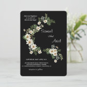 Evergreen Elegance Wedding Einladung (Stehend Vorderseite)