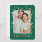 Evergreen Elegance Wedding Einladung (Rückseite)