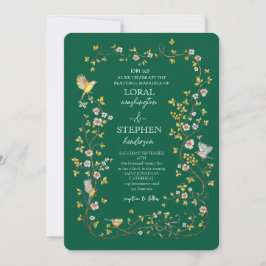 Evergreen Elegance Wedding Einladung