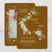 Evergreen Elegance Wedding Einladung (Vorne/Hinten)