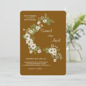 Evergreen Elegance Wedding Einladung (Stehend Vorderseite)