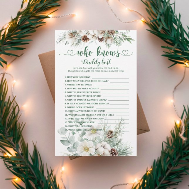 Evergreen elegant Wer kennt Daddy Best Baby Dusche (Von Creator hochgeladen)