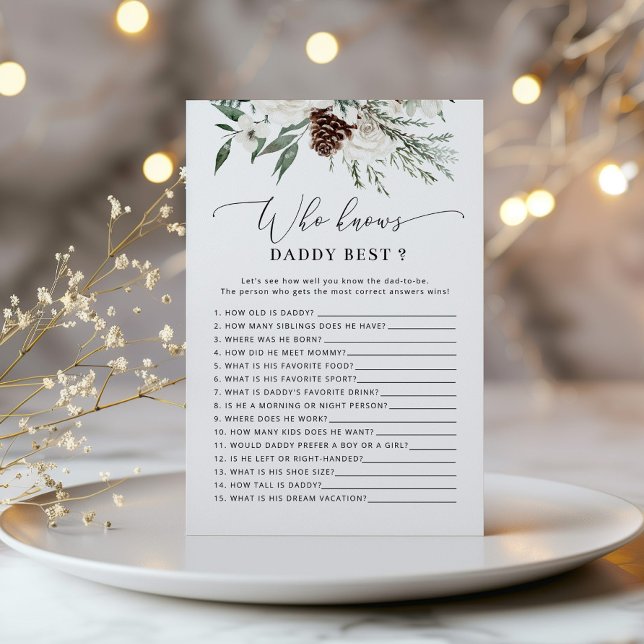 Evergreen elegant Wer kennt Daddy Best Baby Dusche (Von Creator hochgeladen)