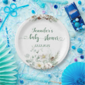 Evergreen elegante, geschlechtsneutrale Babydusche Pappteller (Party)