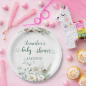 Evergreen elegante, geschlechtsneutrale Babydusche Pappteller (Party)