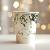 Evergreen elegante Kiefernwälder Babydusche Pappbecher