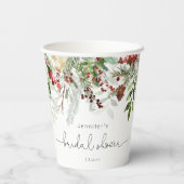 Evergreen elegantes Brautparty Pappbecher (Rückseite)