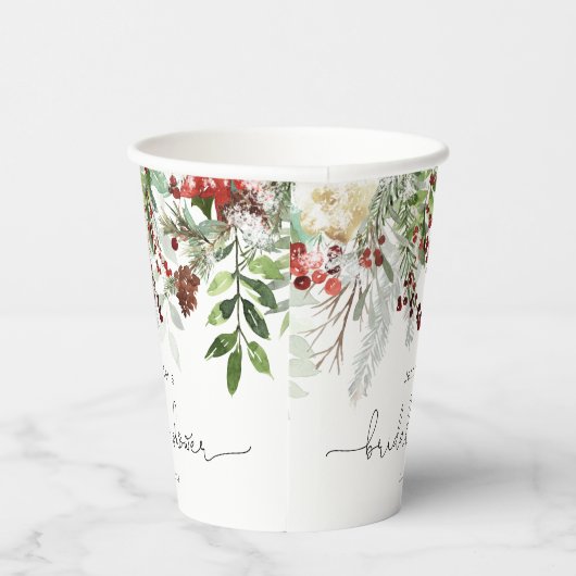 Evergreen elegantes Brautparty Pappbecher (Rechts)