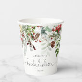 Evergreen elegantes Brautparty Pappbecher (Vorderseite)