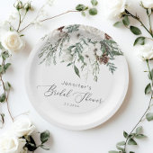 Evergreen elegantes Brautparty Pappteller