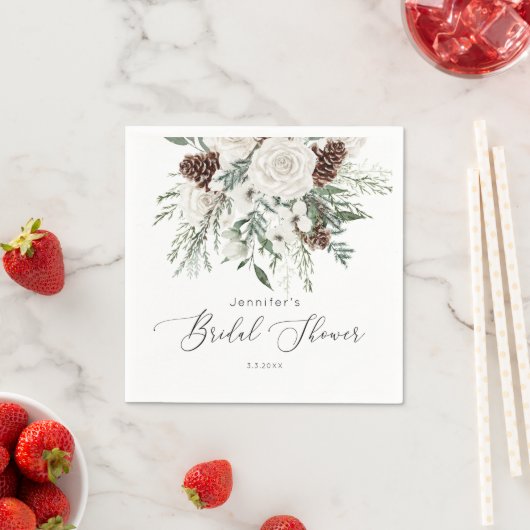 Evergreen elegantes Brautparty Serviette (Beispiel)