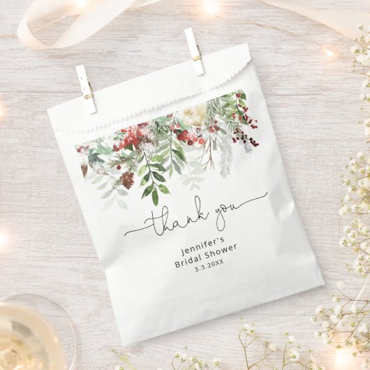 Evergreen elegantes Brautparty vielen Dank Geschenktütchen (Ausgeschnitten)