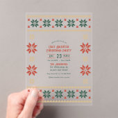 Evergreen Ember Ugly Sweater Christmas Party Acryleinladungen (Insitu (Handheld))