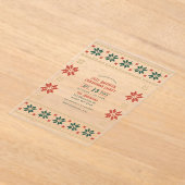 Evergreen Ember Ugly Sweater Christmas Party Acryleinladungen (Ablage )