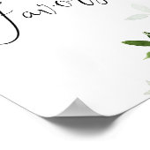 Evergreen favors Schild. Winter Baby Dusche günsti Poster (Ecke)