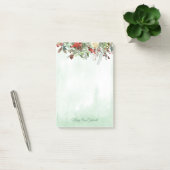 Evergreen Floral Berry Border Post-it Klebezettel (Büro)