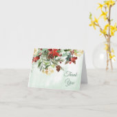 Evergreen Floral Winter Berry Vielen Dank Karte (Gelbe Blume)