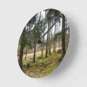Evergreen Forest Bliss 2 Runde Wanduhr (Winkel)