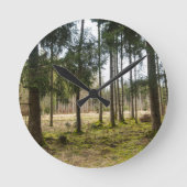 Evergreen Forest Bliss 2 Runde Wanduhr (Vorderseite)