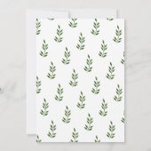 Evergreen Forest Green Leaf Monogram Wedding Einladung (Rückseite)