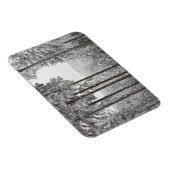 Evergreen forest im Winter Magnet (Rechte Seite)