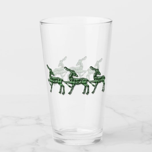 Evergreen Forest Raute Weihnachtsmann Glas (Vorderseite)