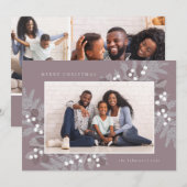 Evergreen Frame Foto Holiday Card (Vorne/Hinten)
