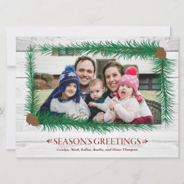Evergreen Frame Holiday Card Feiertagskarte