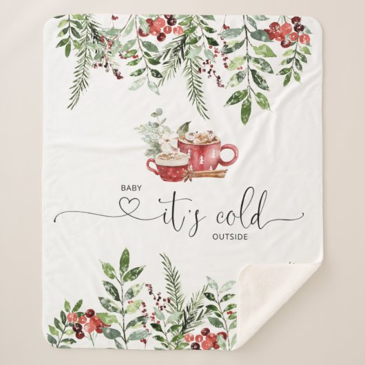 Evergreen gemütliche Baby kalt draußen Sherpadecke (Vorderseite)