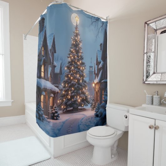 Evergreen Glow -  Duschvorhang (Beispiel)