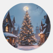 Evergreen Glow -  Runder Aufkleber (Vorderseite)