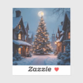 Evergreen Glow - Square Vinyl Sticker (Blatt)