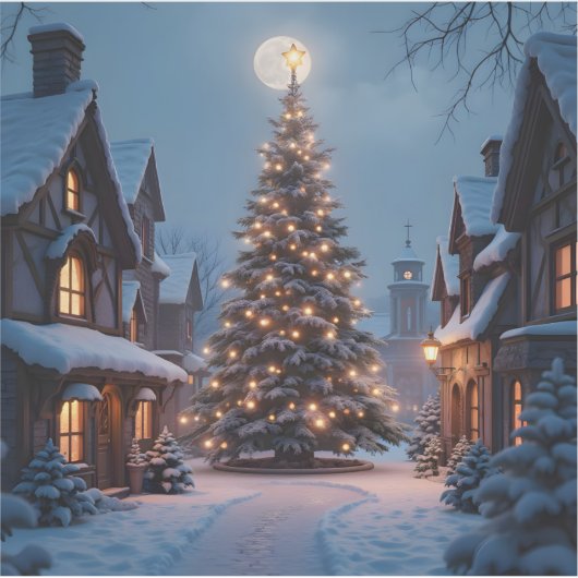 Evergreen Glow - Square Vinyl Sticker (Vorderseite)