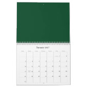 Evergreen Green Background auf einem Kalender (Jan 2027)