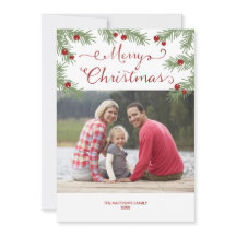 Evergreen Grüße - Weihnachtsfotokarte