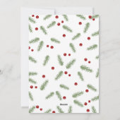 Evergreen Grüße - Weihnachtsfotokarte Feiertagskarte (Rückseite)