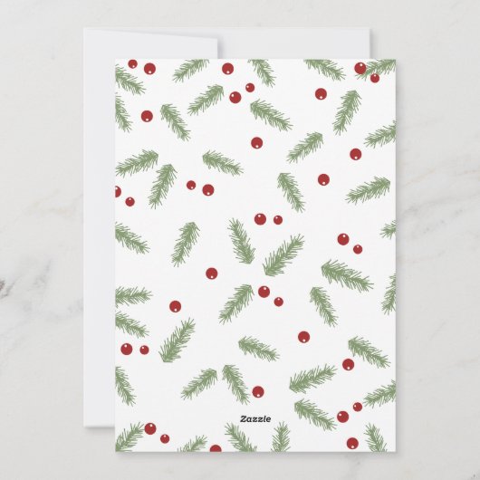 Evergreen Grüße - Weihnachtsfotokarte Feiertagskarte (Rückseite)