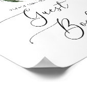 Evergreen Hochzeit signiert das Gästebuchposter Poster (Ecke)