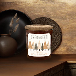 Evergreen Holiday Scentrum Candle Modern Label Quadratischer Aufkleber